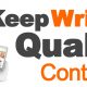 keep writing quality