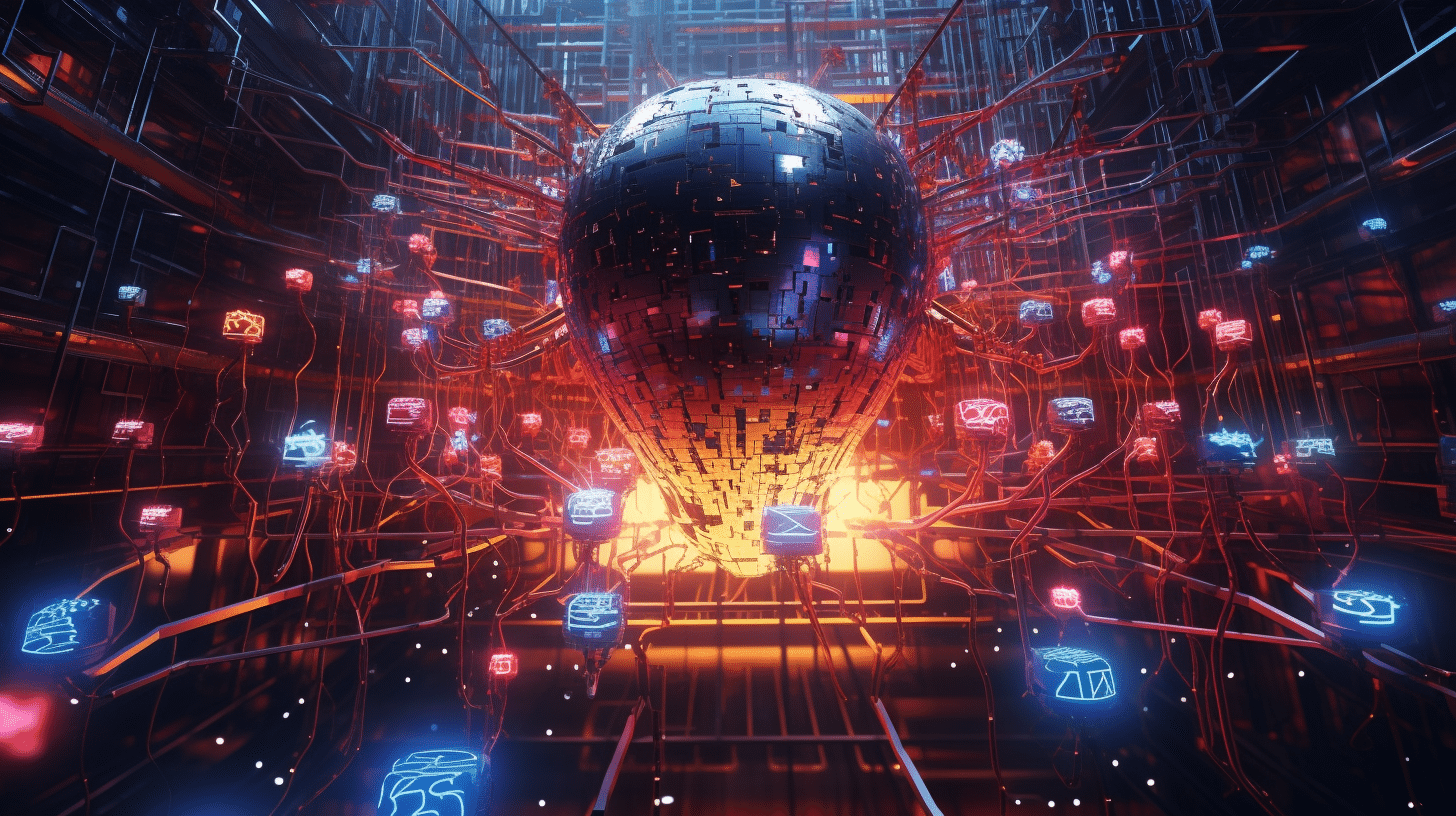 A sprawling neural network